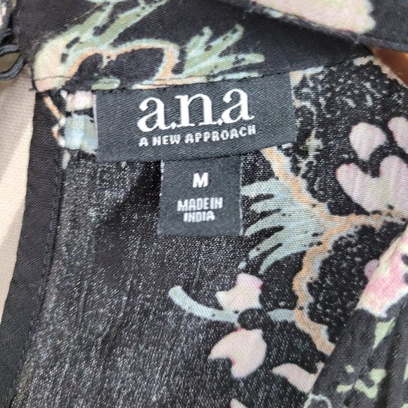 Ana Size Medium Shirt Top Bell Sleeve boho romantic Peasant Top Keyhole coat - Picture 6 of 7